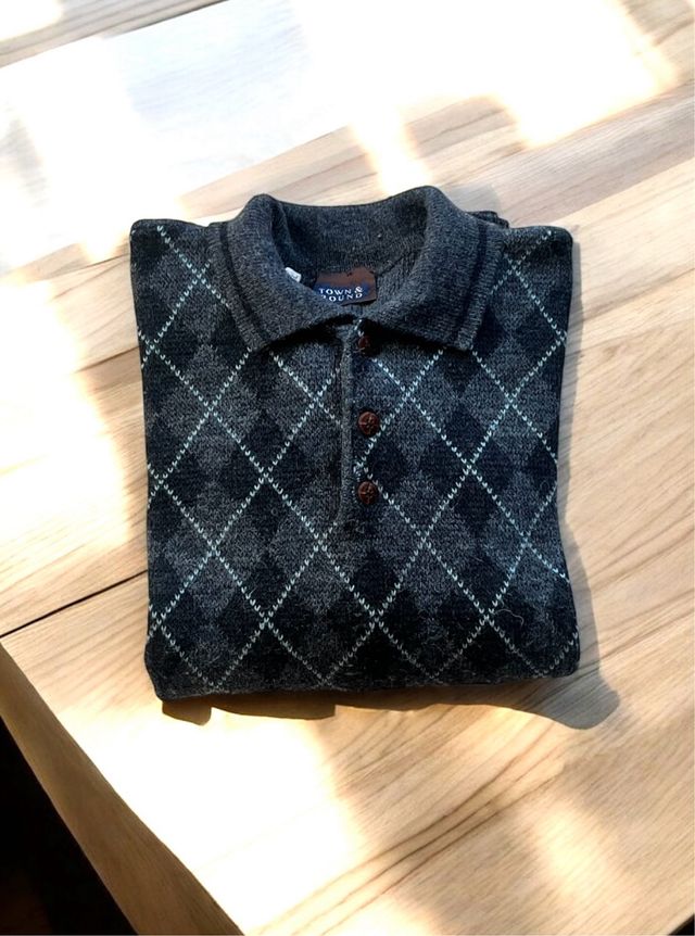 Maglione Town & Round Grigio Argyle