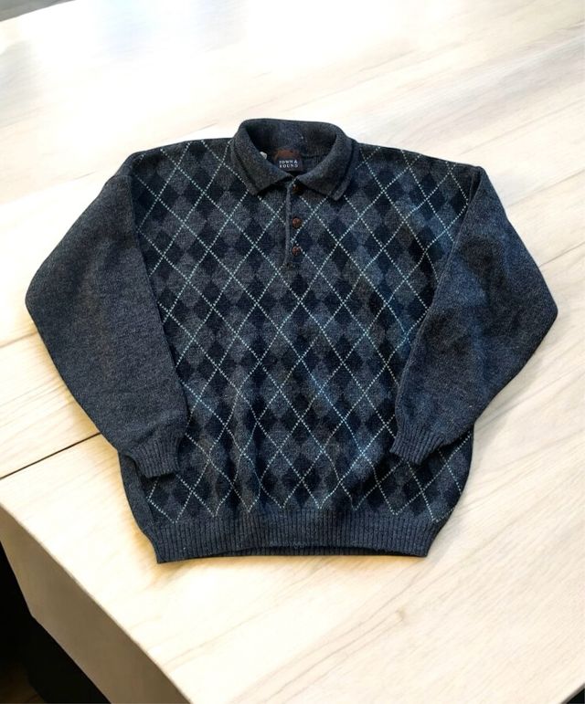 Maglione Town & Round Grigio Argyle