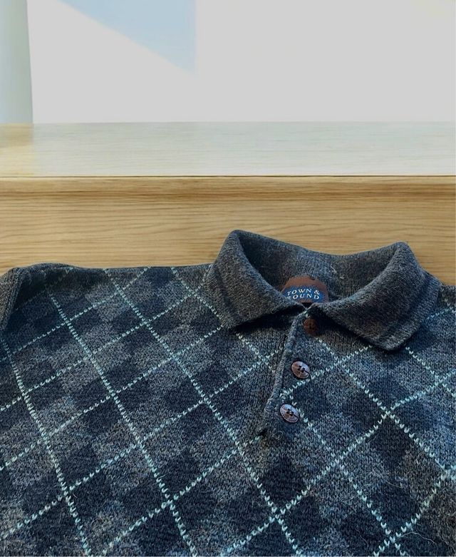 Maglione Town & Round Grigio Argyle
