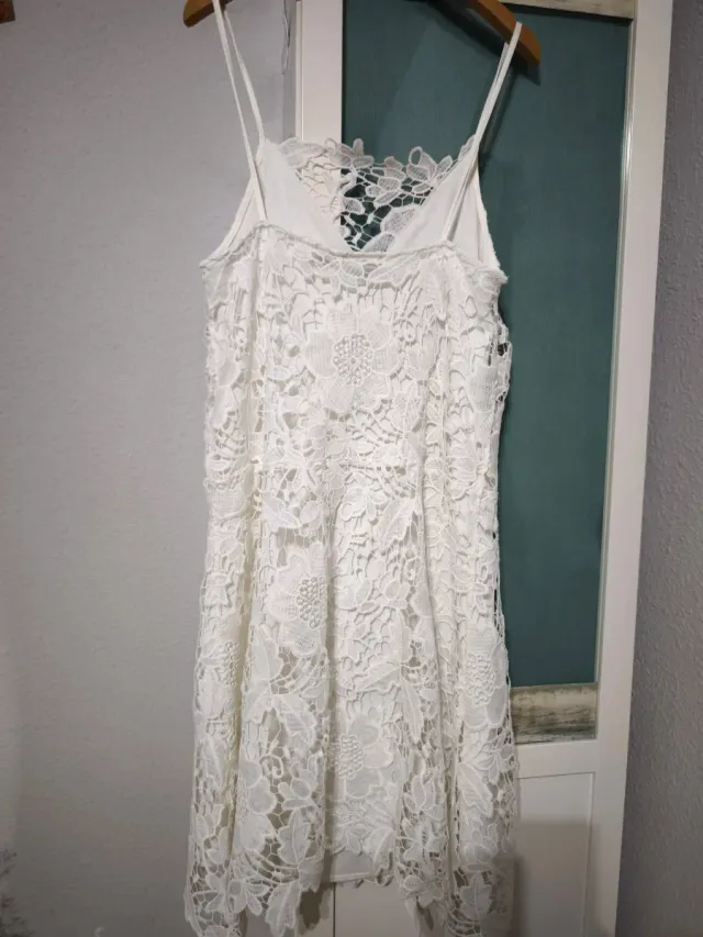 Vestido Zara encaje blanco