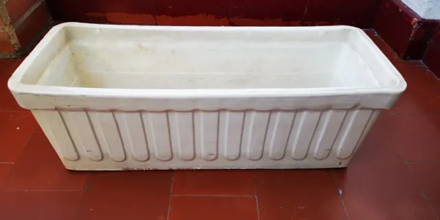 3 Macetas Rectangulares Blancas de ceramica