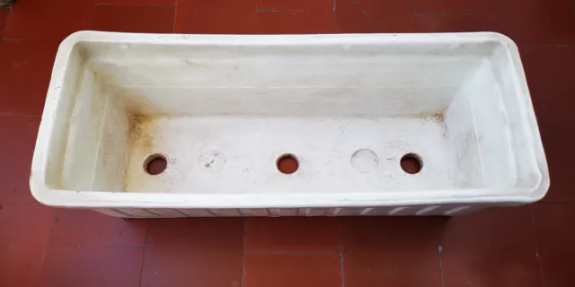 3 Macetas Rectangulares Blancas de ceramica