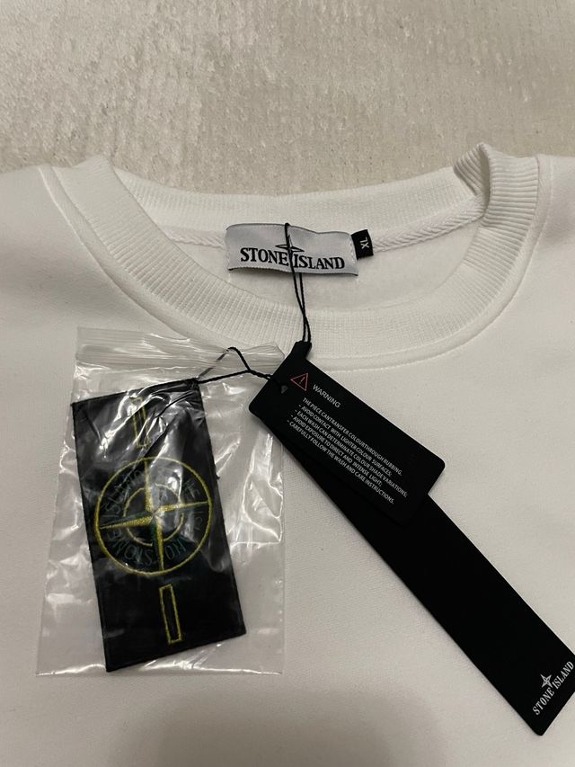 Felpa bianca Stone Island Taglia Xl