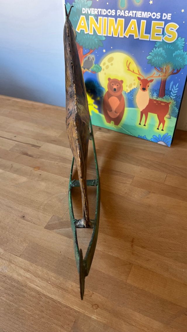 Cavallo a dondolo decorativo in metallo