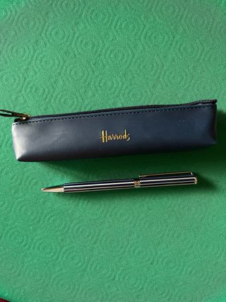Astuccio Harrods blu con penna