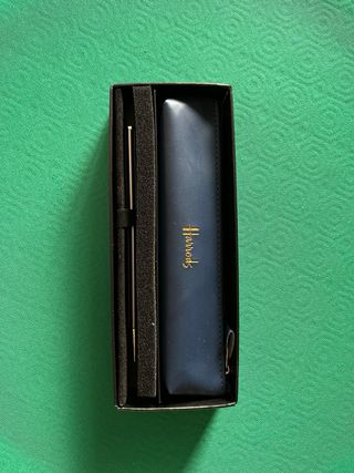 Astuccio Harrods blu con penna