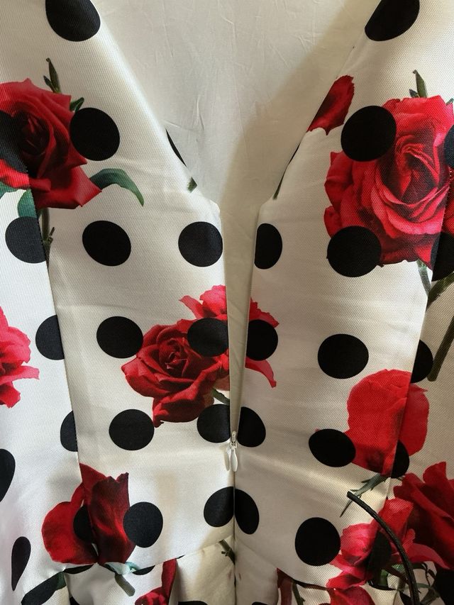 Vestido Roberto Verino Talla S Lunares y Rosas