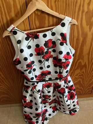 Vestido Roberto Verino Talla S Lunares y Rosas