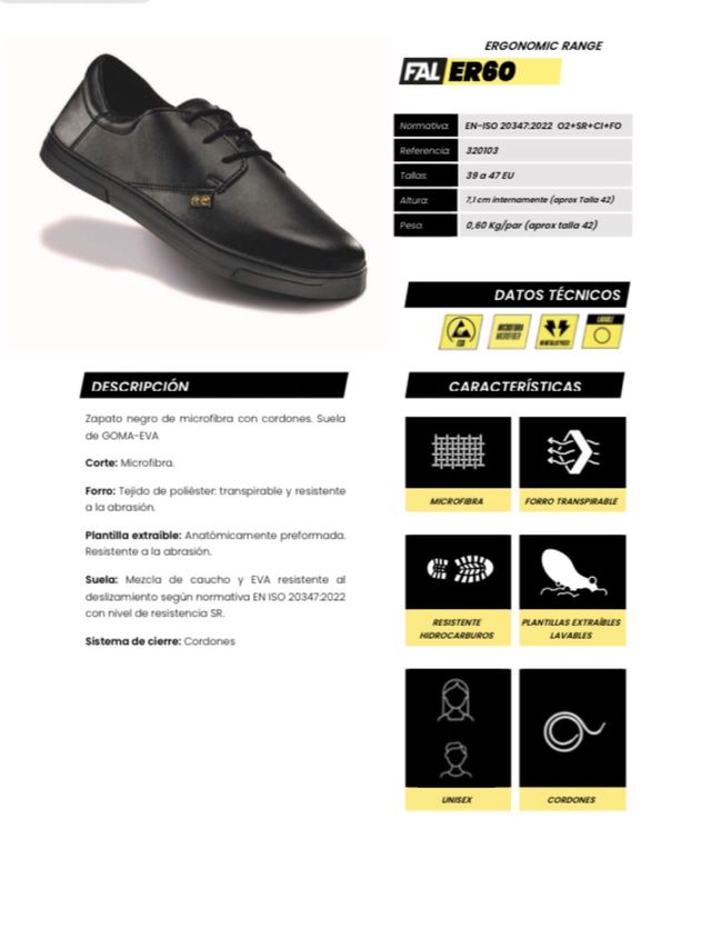 Zapatos de seguridad FAL negros