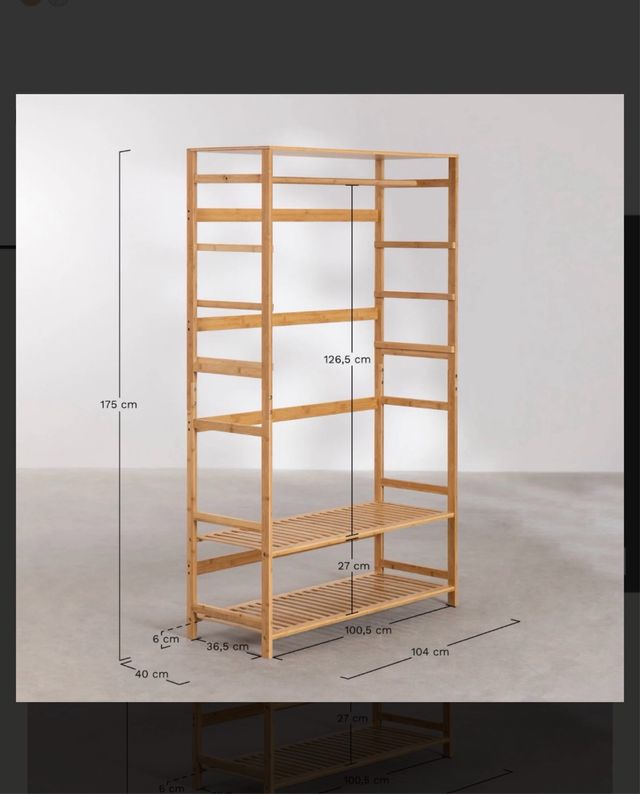 Guardaroba aperto in bambù SKLUM