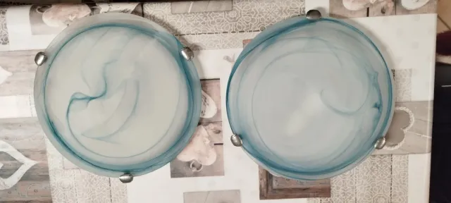 Lampadario soffitto/parete vetro e metallo