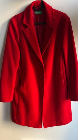 Abrigo United Colors of Benetton Rojo