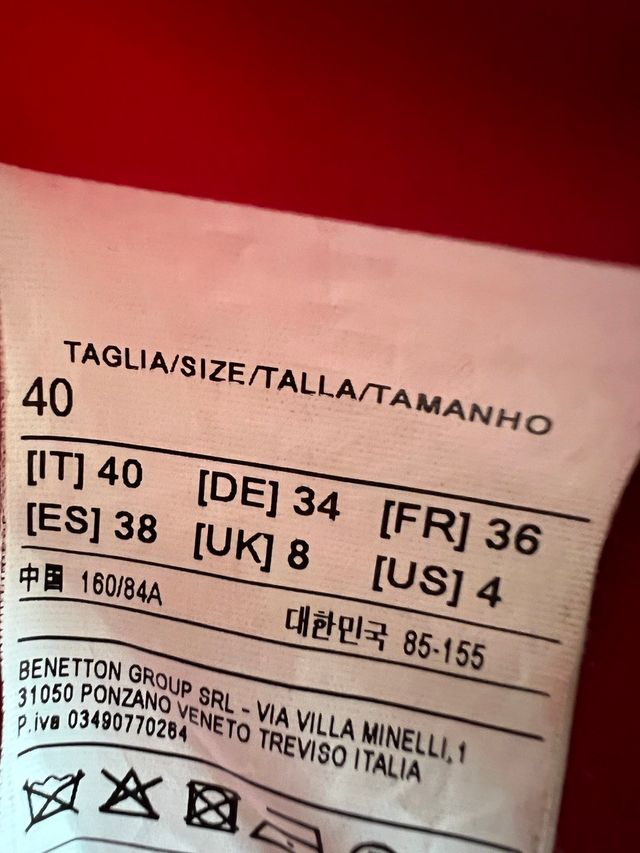 Abrigo United Colors of Benetton Rojo