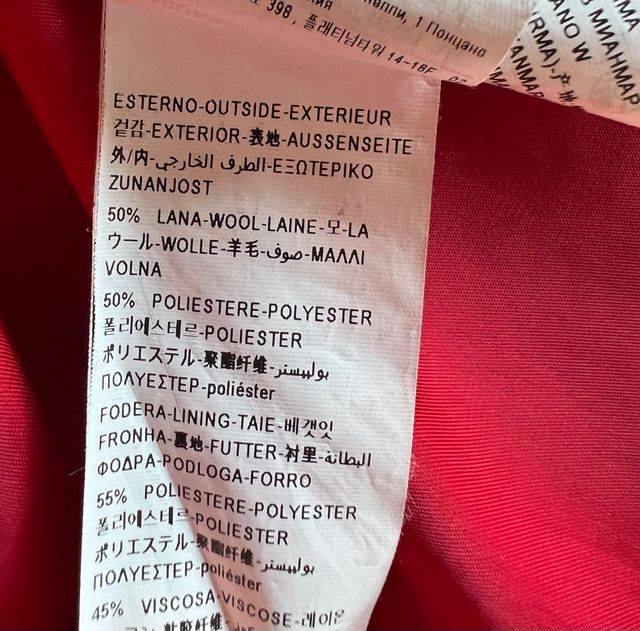 Abrigo United Colors of Benetton Rojo