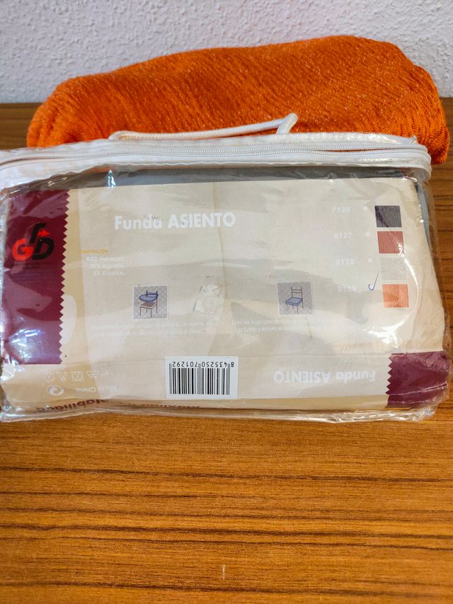 2 Fundas Asiento Silla Tela Naranja