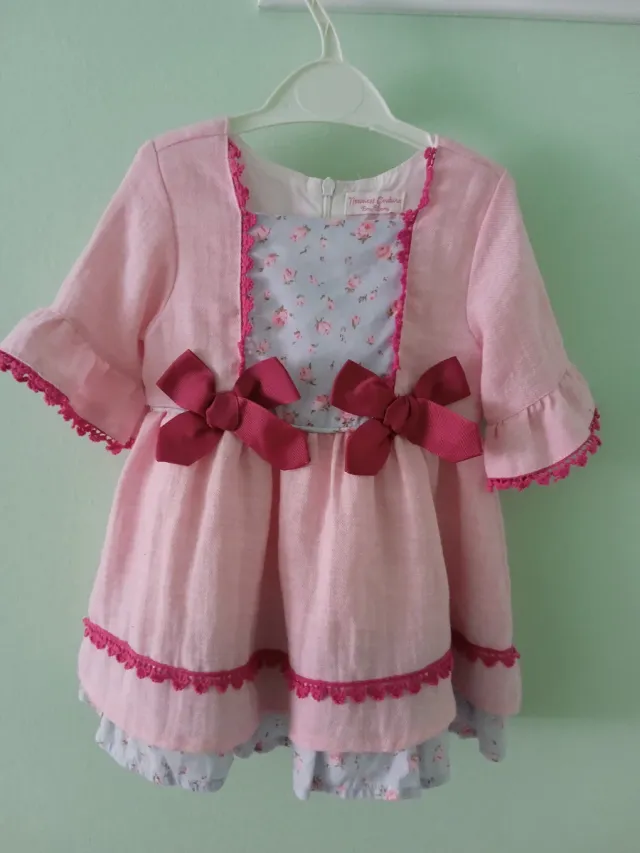 Vestido niña 18 meses rosa floral