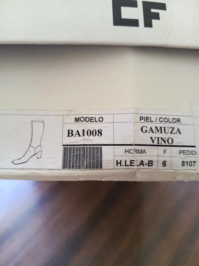 Botas Gamuza Lana Vino Talla 38