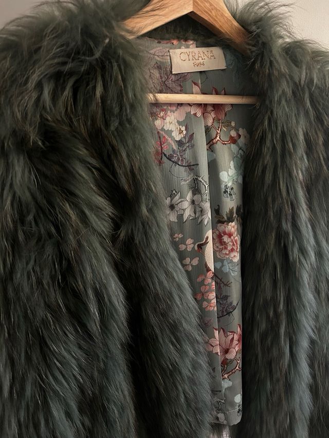 Abrigo de pelo CYRANA verde multicolor