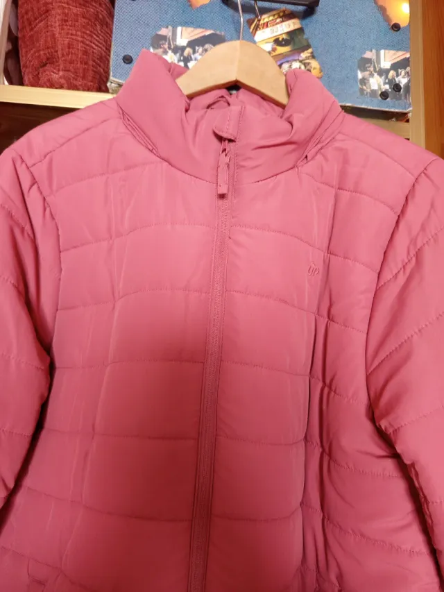 Chaqueta acolchada rosa palo/coral