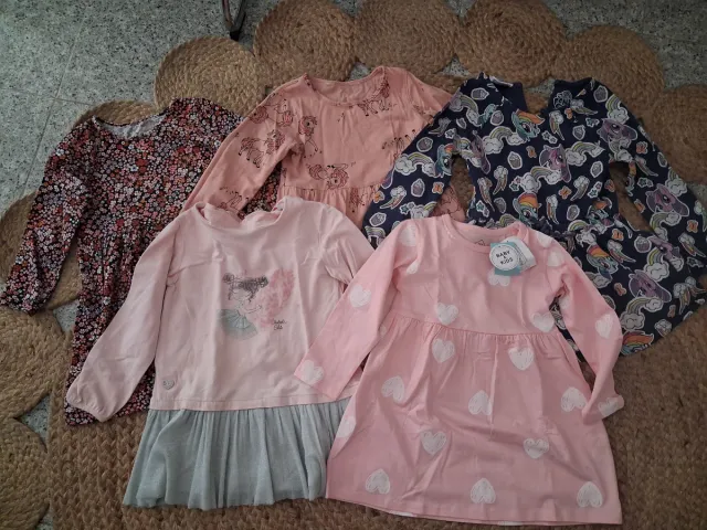 Lote 5 vestidos niña