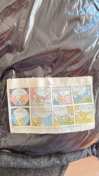 Chaqueta Moncler corta hombre gris marengo/blanco