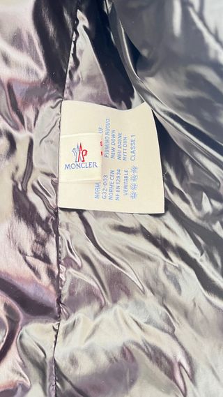 Chaqueta Moncler corta hombre gris marengo/blanco