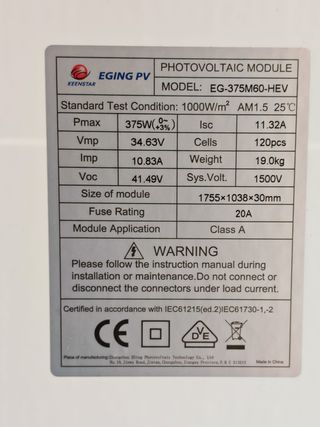 Kit Autoconsumo Solar 375Wp Completo