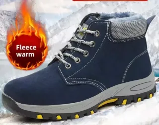 Botas de seguridad azul y gris