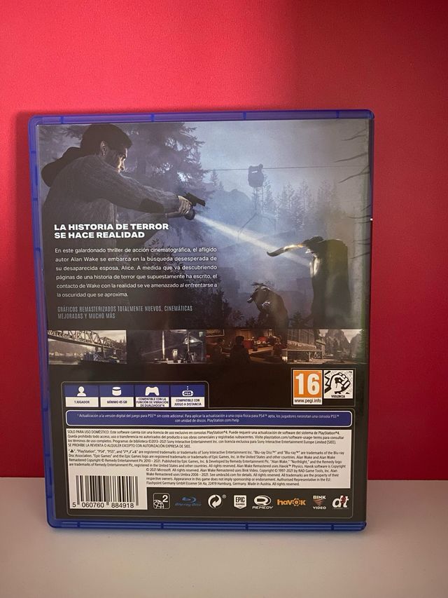 Alan Wake Remastered PS4