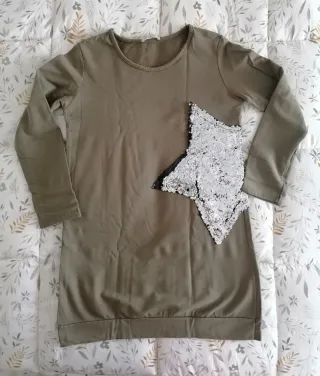 Vestido Sudadera Estrella Lentejuelas