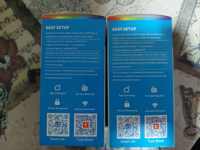 2 Bombillas Wifi RGBCW E27 Nuevas