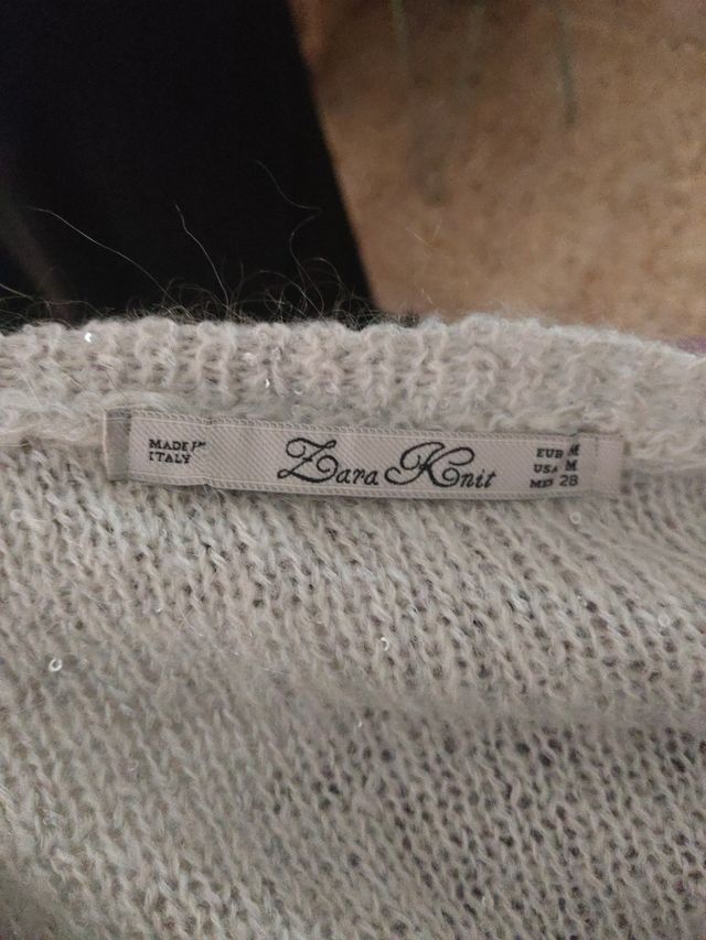 Jersey gris Brillante mujer 