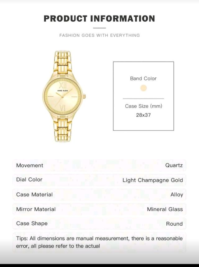 Orologio Anne Klein dorato