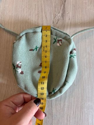 Borsetta bambina verde menta con fiocco a tracolla