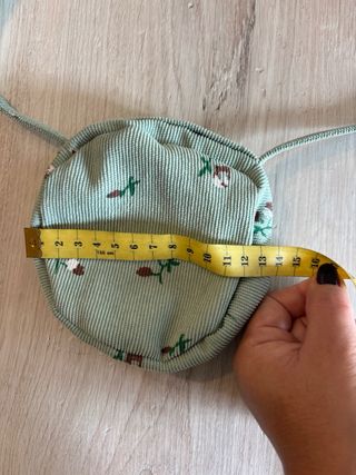 Borsetta bambina verde menta con fiocco a tracolla