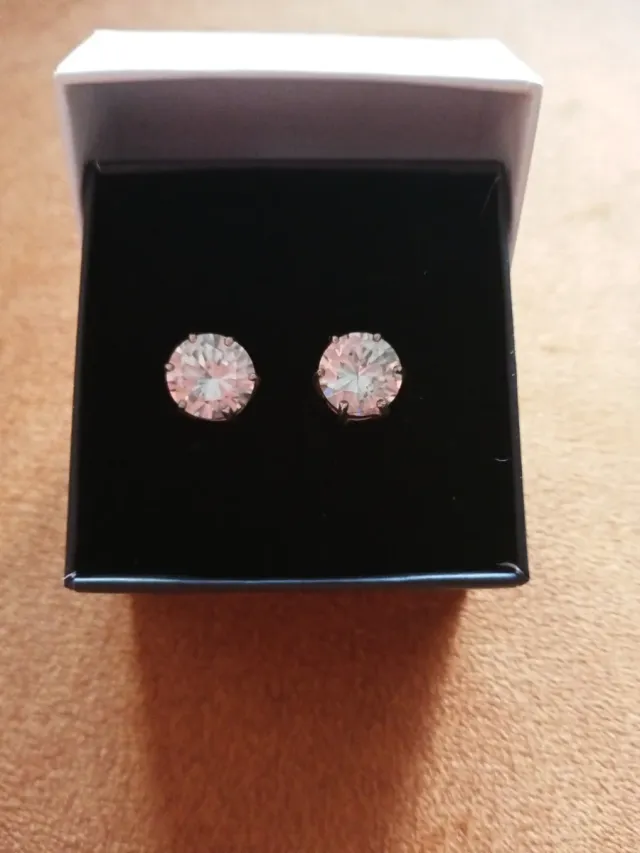 Pendientes de plata con circonita