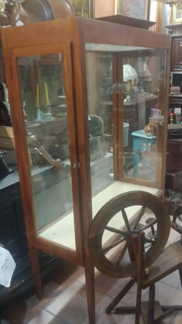 Vitrina Antigua Museo Madera Caoba