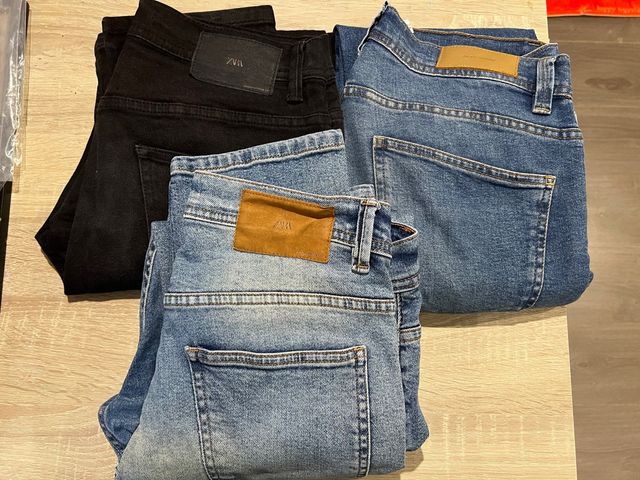 lote 6 Vaqueros Zara Slim Straight y crop