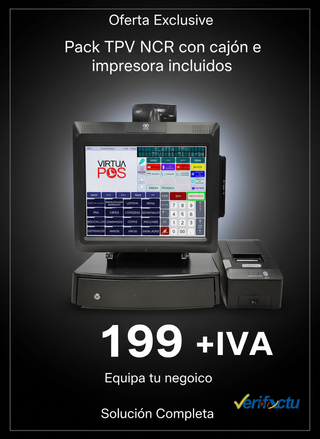 Pack TPV NCR con cajón e impresora