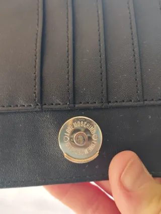 Bolso Love Moschino Marrón Cocodrilo Dorado