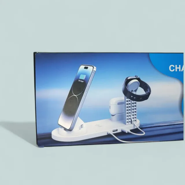 Base di ricarica 5 in 1 per smartphone e smartwatc