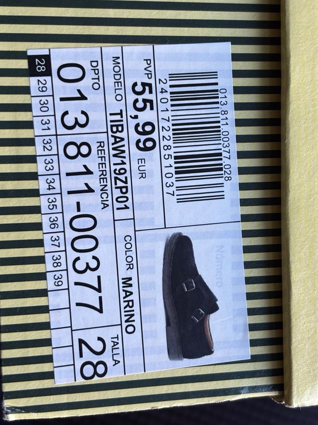 Zapato niño marino T.28