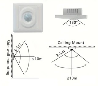 Interruptor automático PIR empotrable