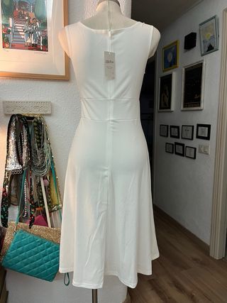 Vestido blanco estilo años 50 Talla M
