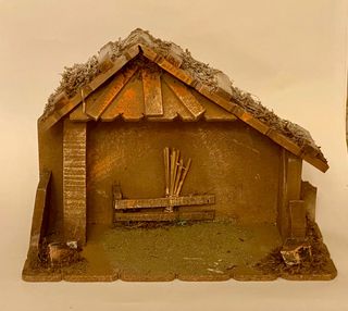 Capanna Presepe Natale Legno Carta