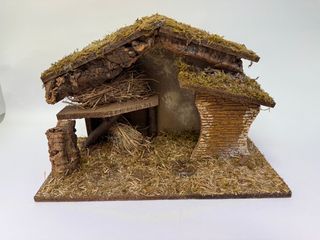 Capanna Presepe Natale Legno e Sughero