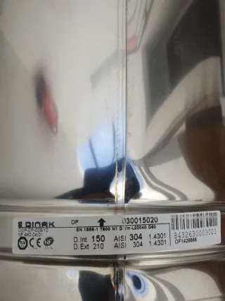 Tubo Acero Inoxidable Doble Chimenea