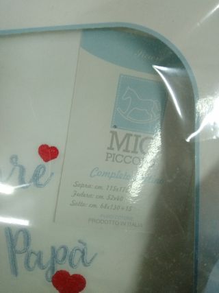 Cesto nascita completo azzurro