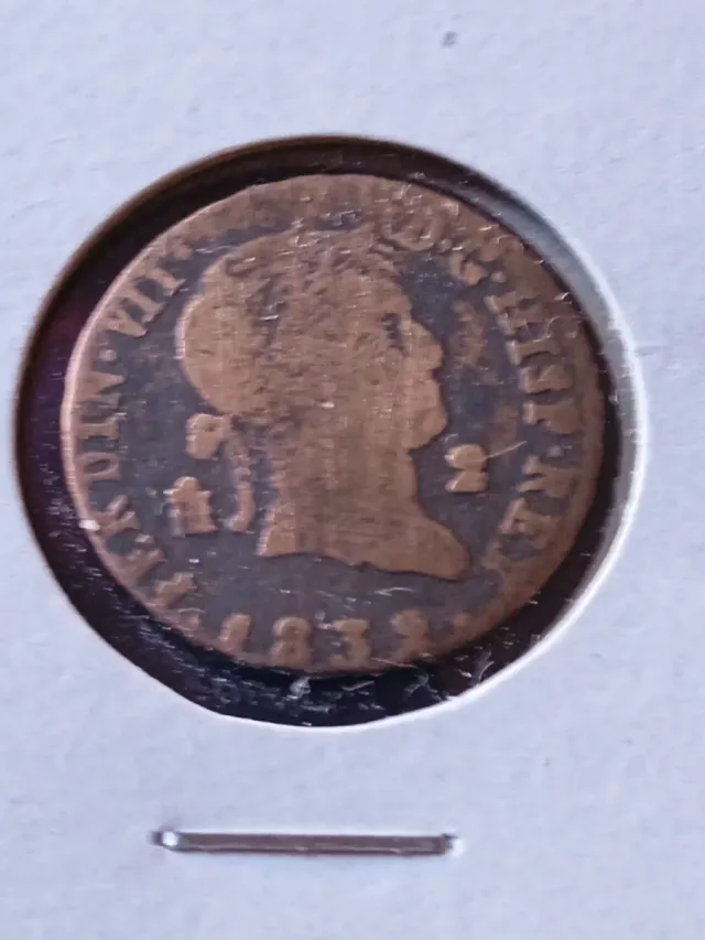 2 maravedís 1832 Fernando VII Segovia