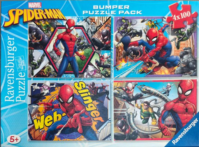 Pack 4 Puzzles Spiderman 100 piezas Ravensburger